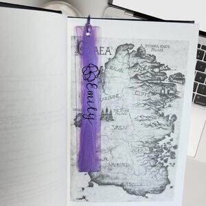 Personalized Acrylic Bookmark Customizable Gift for Her Bookish Bookshelf Decor